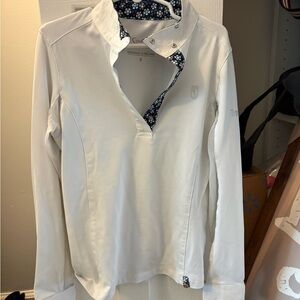 White Kids Shirt with Floral Accents